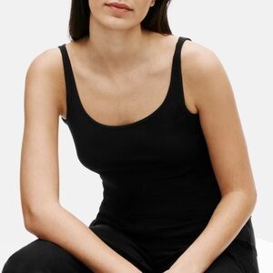 NWT Eileen Fisher Stretch Silk Jersey Long Cami in Midnight - S